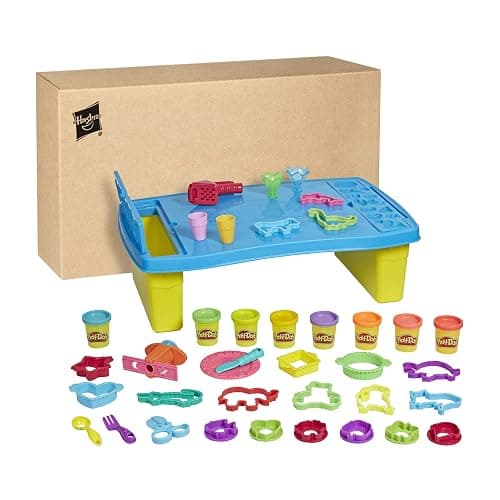Play-Doh Play 'n Store Table Toy, 25+ Accessories, 8 Cans of Assort. Colors, Back to School Classroom Supplies, Kids Arts & Crafts, Preschool Toys, Ages 3+ (Amazon Exclusive) thumbnail 2