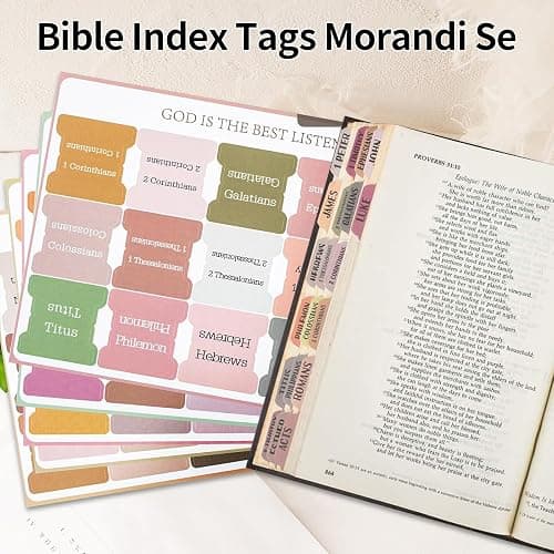 Bibel-Tabs, 75 Boho-Thema, laminierter Reiter für alle, leicht lesbar, Bibelregister thumbnail 4