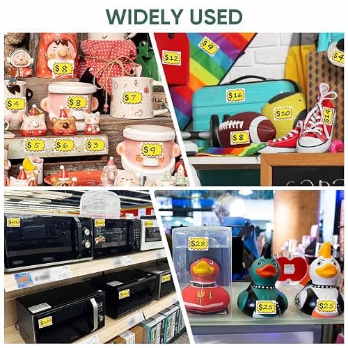 560 Pcs Garage Sale Stickers, Removable Yard Sale Price Stickers, Garage Sale Signs & Price Tags with Space to Write, Waterproof Oil Proof Anti-Wear Price Tag Stickers for Flea Market(2.25" x 1.5") thumbnail 7
