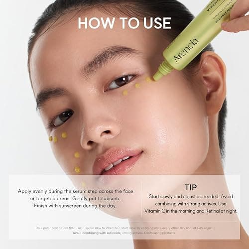 Arencia Vitamin C Booster Shot Serum with Glutathione, Niacinamide and Vitamin E for Dark Spot Care, Fine Lines & Wrinkles, Glass Skin, Korean Skincare 30ml/1.01 fl.oz thumbnail 8