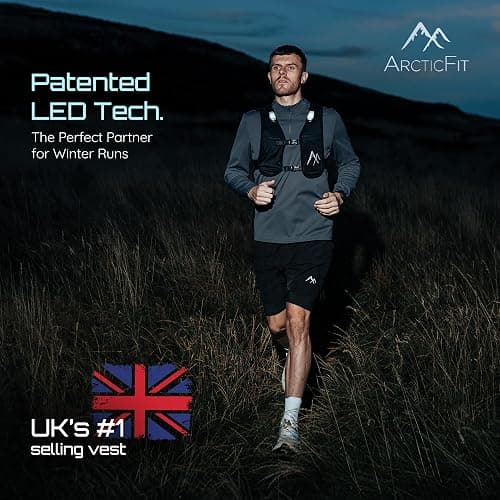 ArcticFit LED Running Vest - Adjustable Unisex Reflective Vest with Phone Holder and Storage - Lightweight and Durable Running Backpack Alternative - Hydration Vest thumbnail 2