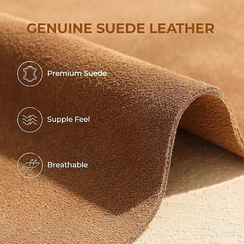 KIDMI 100% Genuine Leather Slippers for Women Fuzzy Winter Scuff House Shoes Cozy Warm Slip on Bedroom Slippers Indoor Outdoor thumbnail 5