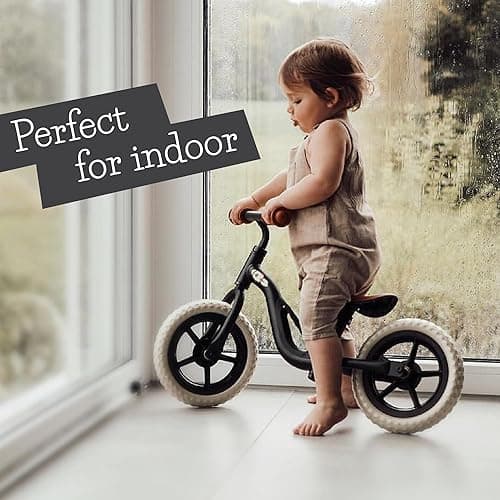 Chillafish Charlie Toddler Balance Bike, Lightweight 10-Inch Bike for Boys & Girls 2 to 4 Years Old, Adjustable Seat, Carry Handle & No-Puncture Tires - Standard Wheels - Black thumbnail 5