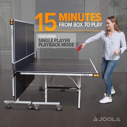 JOOLA Rally TL Professional MDF Indoor Ping Pong Table w/Quick Clamp Table Tennis Net & Post Set - 10 Minute Easy Assembly - Corner Ball Holders - Tournament Quality - Includes Playback Mode thumbnail 2