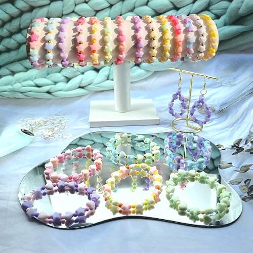1000Pcs Matte Acrylic Star Beads Hart Beads for Jewelry Making, Macaron Colors Frosted Pastel Bead Colorful Assorted Cute Aesthetic Kawaii Bead for Bracelet DIY Craft Earring Phone Charm thumbnail 6
