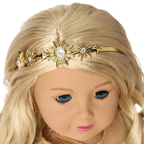 American Girl 2025 Glimmering Gold Holiday Collector Doll, with Light-Blue Eyes, Long Wavy Blonde Hair, Ages 8+ thumbnail 3