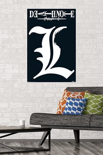 Death Note - L Symbol Wall Poster, 34L x 22.4W, Premium Unframed Version thumbnail 2