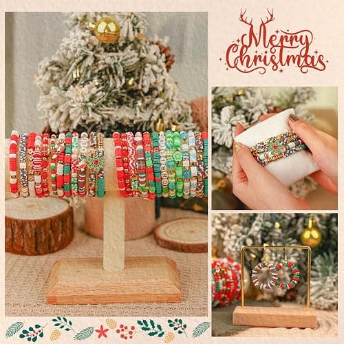 Gionlion Christmas Gifts for Kids Girls - 24 Colors Clay Beads Bracelet Making Kit, Christmas Crafts Toys DIY Arts and Crafts for Kids Age 6-13 thumbnail 3