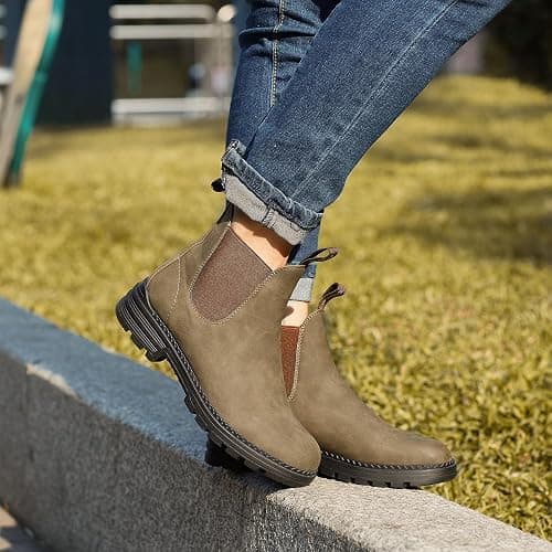 Cestfini Outdoor Chelsea Hiking Boots For Women | Slip-on lightweight design, water-resistant, non-slip, cushioned comfort for all-day wear thumbnail 2