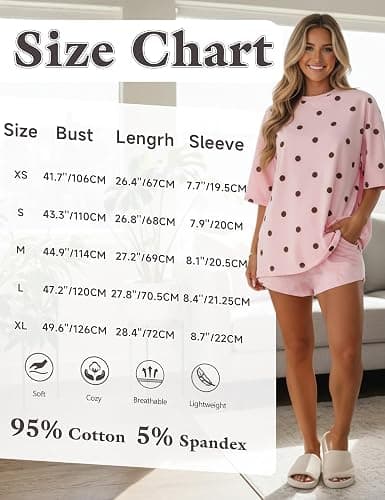 HOCANDY Womens Polka Dot Shirt Oversized T Shirts Loose Fit Crewneck Short Sleeve Polka Dot Tops Summer Casual 2026 Basic Tee thumbnail 5