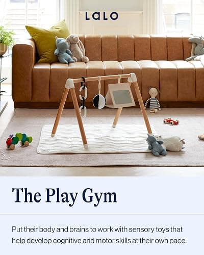 Lalo Baby Gym & Playmat for Babies and Toddlers - Eco-Friendly Oatmeal Playmat - Baby Gym & Accessories is Easy to Assemble & Clean - Go from Tummy Time to Story Time - Oatmeal thumbnail 2