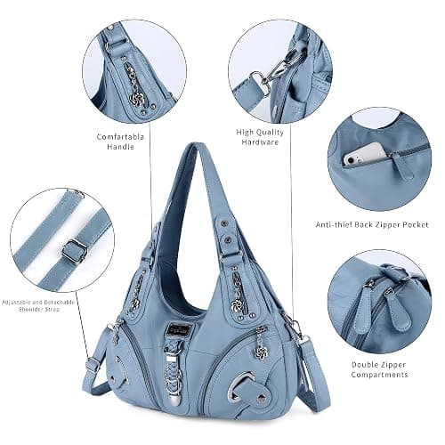 Purses and handbags for Women Satchel Handbag Women Purses Large Daily Shoulder Bags thumbnail 6