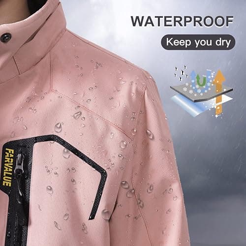 FARVALUE Girls Waterproof Skiing Jacket Windproof Winter Coat Warm Snow Coat with Removable Hood thumbnail 5