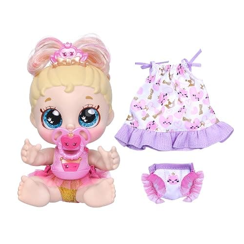 Kindi Kids Scented Sisters Pawsome Royal Family - Pre-School 10" Play Doll: Tiara Sparkles, 6.5" Baby Kindi: Teenie Tiara, and Kindi Pet: Prince Purrfection - Amazon Exclusive thumbnail 5