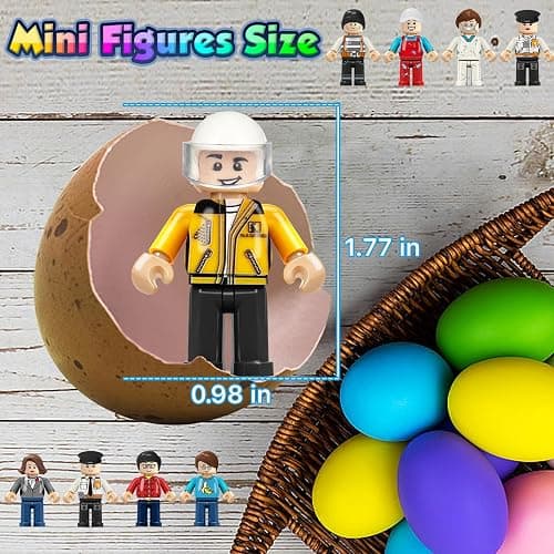 4BEE 24PCS Mini Figures Building Bricks, Minifigures Stuffer, Mini People Figures Only Toy, Kids Gift for Christmas, Halloween, Birthday Party Supplies, Easter Eggs thumbnail 2