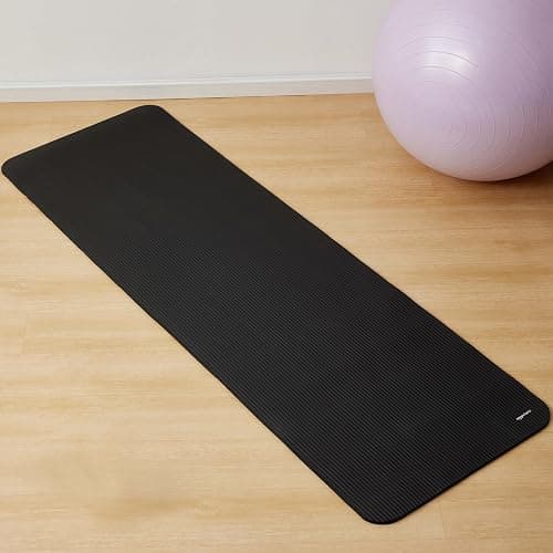 Amazon Basics Yogamatte, rutschfest, extra dick, Pilates-Gymnastikmatte, 183 x 61 x 1 cm, Schwarz thumbnail 7