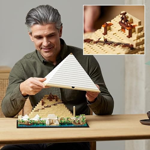 LEGO Architecture Great Pyramid of Giza Set 21058, Home Décor Model Building Kit, Creative DIY Activity, Famous Landmarks Collection thumbnail 4
