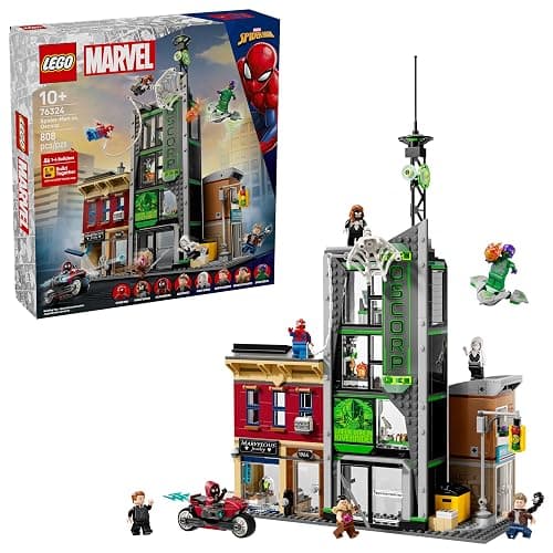 LEGO Marvel Spider-Man vs. Oscorp Building Toy - Pretend Play Set W/8 Toy Minifigures for Boys & Girls, Ages 10+ - Super Hero Building Blocks for Preteens Idea for Birthdays - 76324 - Image 1