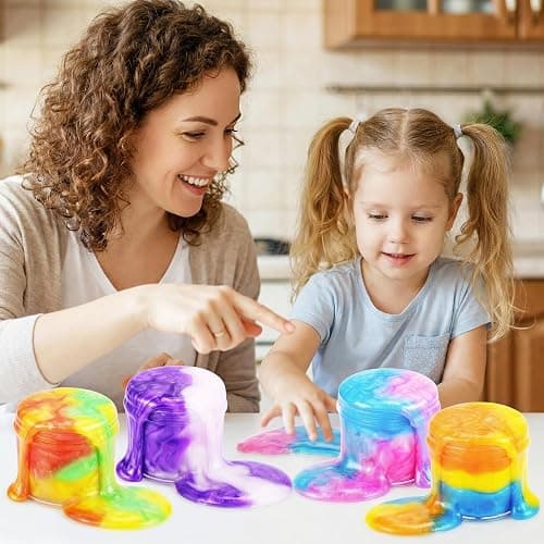 Galaxy Slime 4 Pack, Non-Sticky Wet Slime, Colorful, Stress Relief Toy, Party Favors for Boys Girls, Super Soft, 60ml Each thumbnail 5