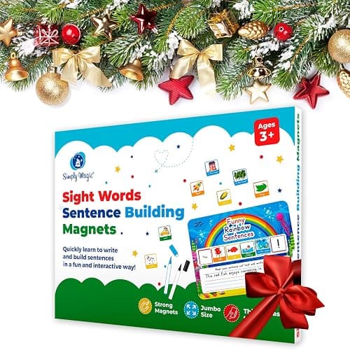 104 PCS Sentence Building for Kids, Sentence Building Magnets Kit, Learn to Read, Speech Speak Spell Games, Kids Vocabulary Builder, Sentence Building Games, Sight Word Magnets Games - Simply Magic thumbnail 2