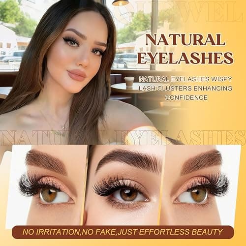 QUEWEL 580PCS Lash Clusters Kit 30D+40D+50D+60D+80D+100D Lash Clusters Kit | 10-18mm Cluster Lashes Individual Eyelash Clusters Reusable for Natural DIY Cluster Eyelash Extensions for Beginners thumbnail 3