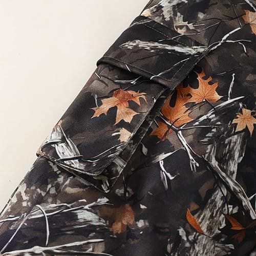 Voonlie Kids' Boy Camo Pants Casual Cargo Pants Baggy Stretchy Wide Leg Streetwear with Pocket thumbnail 6