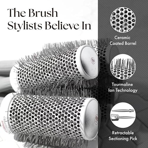 Olivia Garden Ceramic + Ion Speed XL - Extra-Long Round Thermal Hair Brush - Not Electrical - Professional Blowout Brush for Normal to Thick Hair thumbnail 3