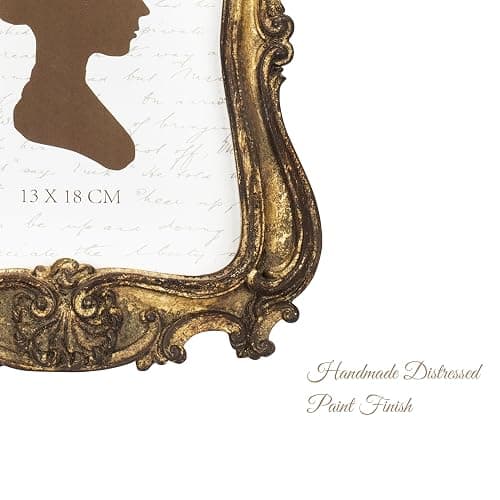 AELS 5x7 Inch Vintage Picture Frame, Distressed Elegant Antique Photo Frames with Glass Front, Photo Display, Tabletop Wall Hanging, Gift Ideas, Shabby Chic Decor thumbnail 5