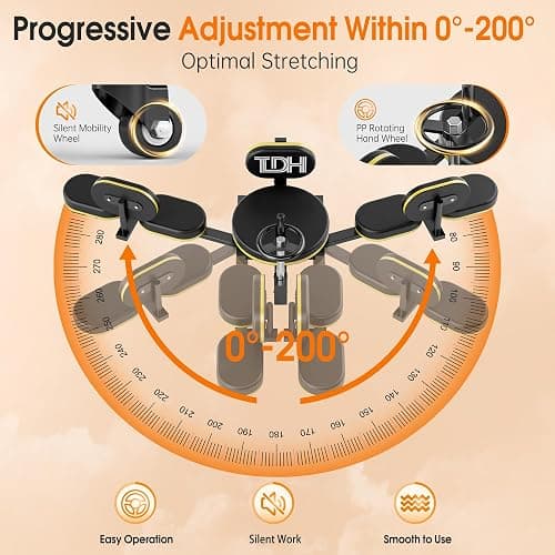 TDH Leg Stretcher Machine, 0-200° Adjustable Split Machine for Ballet, Dance,Yoga, Flexibility Stretching Equipment to Relieving Leg Muscle & Hamstring Tightness, Home Gym Use thumbnail 3