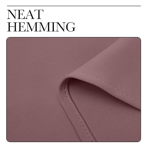 NICETOWN Room Darkening Curtains Drapes for Daughter's Bedroom, Window Treatment Thermal Insulated Grommet for Living Room (Dusty Bean Paste, 2 Panels, 42 by 63) thumbnail 6