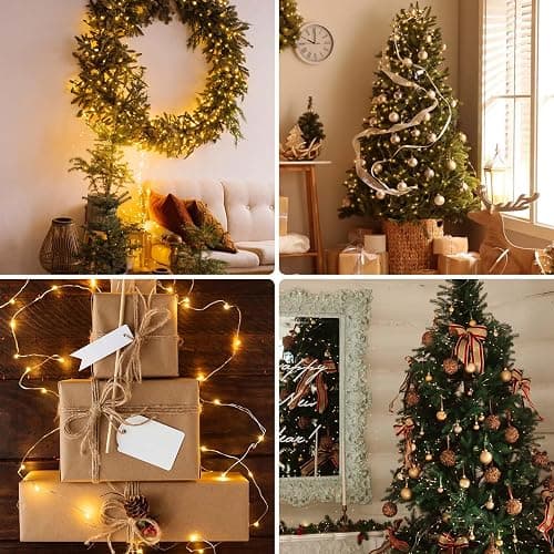 66Ft 200LED Fairy Lights Plug in with Remote, Waterproof String Lights Outdoor & Indoor 8 Modes with Timer, LED Twinkle Lights for Girl's Room Garden Patio Halloween Christmas Decorations (Warm White) thumbnail 8
