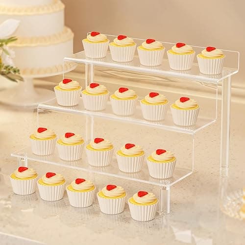 Grarry Acrylic Risers Display Stands, Perfume Organizer Stand, Acrylic Display Shelves Compatible with Funko POP Stand, Clear Display Stand Risers for Cologne Organizer Perfume Shelf Figure Stand thumbnail 5