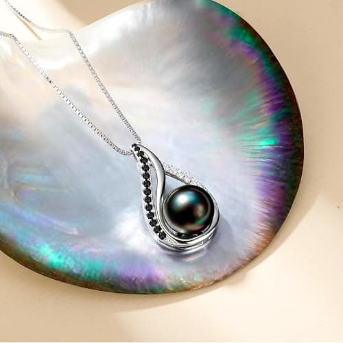 Gifts for Women-Wife- Real Tahitian-Pearl-Necklace, Birthday Anniversary Valentines Gifts For Her Wife Christmas - Mother's Day Gift for Mom - Companion Necklace For Women Luxury Fine Jewelry thumbnail 4