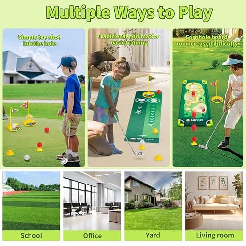 SCWDAU Toddler Golf Clubs Set - Upgraded Kids Golf Toys, Adjustable Toddler Golf Set with Scorecard, Storage Bag, Indoor and Outdoor Yard Game Gifts for 2 3 4 5 6 7 8 Year Olds Boys Girls thumbnail 6