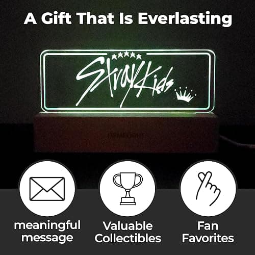 MEMELIGHT Stray Kid.s Night Light, Kpop Merchandise, Korean Idol Lamp for Stay, 7RGB Color, Dimmer, 8.3 x 4.2 x 1.7 thumbnail 4