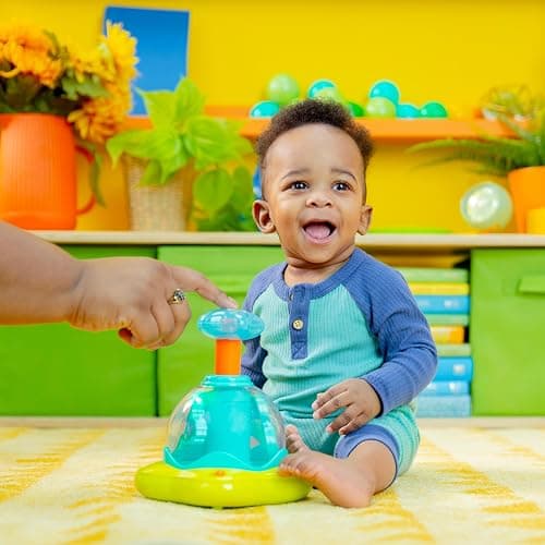 Bright Starts Press & Glow Spinner Cause and Effect Musical Baby Toy, Age 6 Months+ thumbnail 8