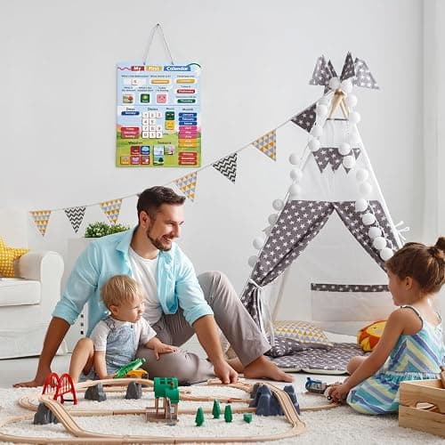 Chuckle My First Calendar for Kids - Days of the Week & Weather Learning Chart - 40 x 32cm, Magnetic with Hanging Loop, Educational Children Toy for Home & Classroom thumbnail 6