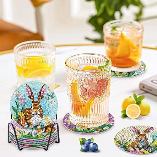 bunny diamond coasters thumbnail 7