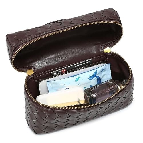 Rejolly Top-Handle Pouch Handbag for Women Woven Leather Vanity Case Designer Crossbody Bag Quiet Luxury Trendy Purse thumbnail 5