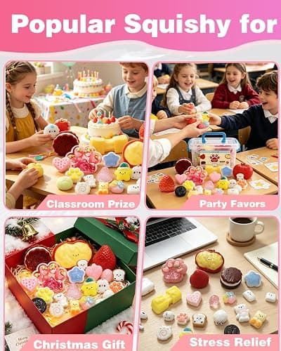20 Pack Taba Squishy Toys for Stress Relief Kids Party Favors | Individually Wrapped Fidget Toys, Classroom Prize Rewards, Squishy Set, Goodie Bag Fillers, Sensory Bin Toys, Student Prizes thumbnail 6