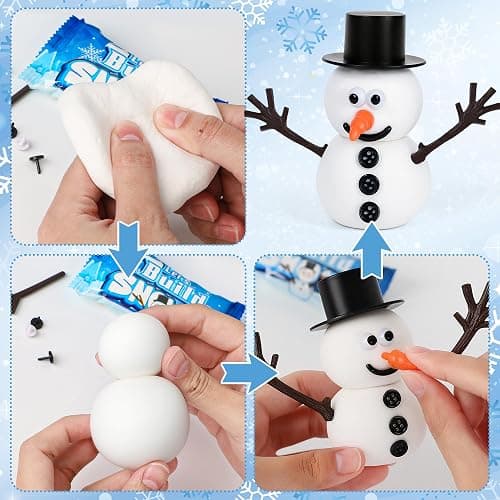4 Pack Christmas Crafts, Air Dry Clay Snowman Craft, Do You Want to Build a Snowman Christmas Stocking Stuffers for Kids, Toddler Crafts Supplies for Christmas Winter Event Game Toys Xmas Present thumbnail 6