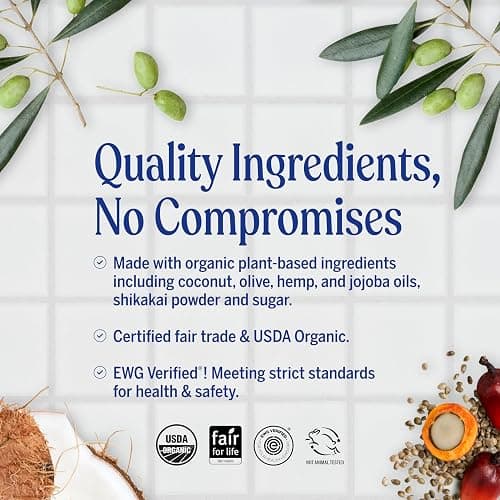 Dr. Bronner's - Organic Shaving Soap (Tea Tree, 7 Ounce) - Certified Organic, Sugar and Shikakai Powder, Soothes and Moisturizes for Close Comfortable Shave, Use on Face, Underarms and Legs thumbnail 3