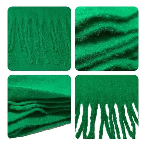 Wendyfull Winter Scarf for Women Big Chunky Scarf Solid Warm Soft Oversized Thick Blanket Scarves Shawl Cashmere Feel thumbnail 4