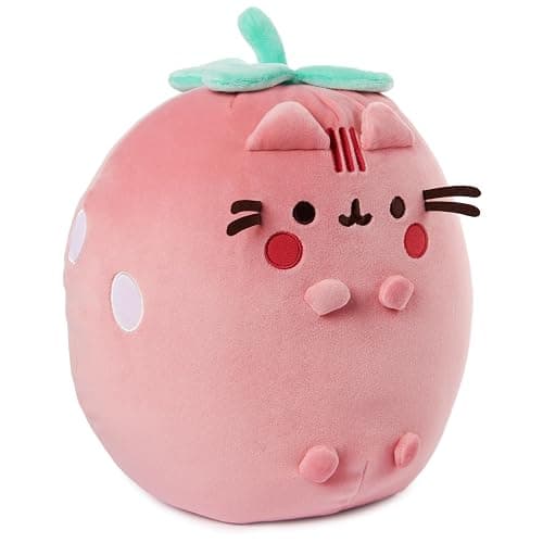 GUND Pusheen Strawberry Scented Squisheen Plush, Squishy Toy Stuffed Animal for Ages 8 and Up, Pink, 11” thumbnail 4