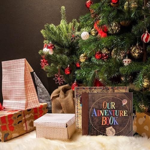Our Adventure Book 146-Page DIY Handmade Scrapbook, Embossed Leather Cover - Ideal for Memories, Anniversary, Wedding, and Best Friend Gift - Inspired by the 'Up' Saga(Ball - Our Adventure Book) thumbnail 9