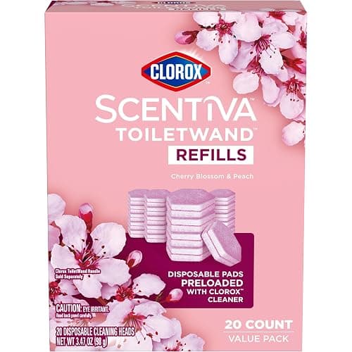 Clorox Scentiva ToiletWand Refills, Value Pack, Cherry Blossom and Peach, 20 Count thumbnail 10