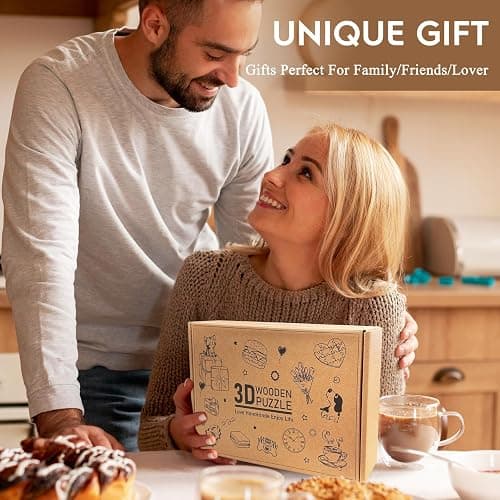 Cutywood 3D Puzzle for Adults Clock-Dragon Design Model Kit-Mechanical DIY Pendulum Clock with Roman Numerals-Desk Office Home Decor Personalized Gift for DIY Lovers thumbnail 2