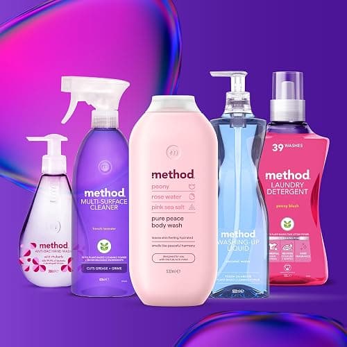 Method Body Wash, Pure Peace, Shower Gel, Peony, Rose Water And Pink Sea Salt Scent, Pack of 1, 532ml. thumbnail 7