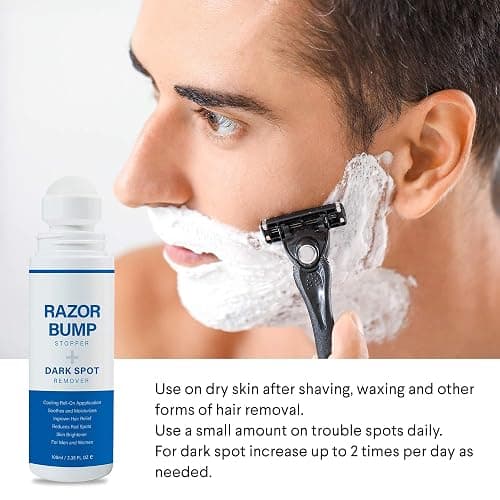 Razor Bump Stopper with Ingrown Hair Treatment: Razor Bumps Treatment for Men and Women, After Shave Solution for Ingrown Hairs and Razor Burns, Roll on Applicator - 3.38 Fl Oz thumbnail 4