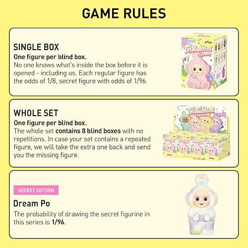 POP MART Teletubbies Vibrancy Series Figures, Blind Box Figures, Random Design Action Figures Collectible Toys Home Decorations, Single Box thumbnail 4